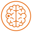An orange brain icon.