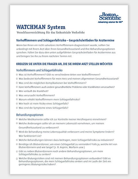 WATCHMAN patient Discussion Guide