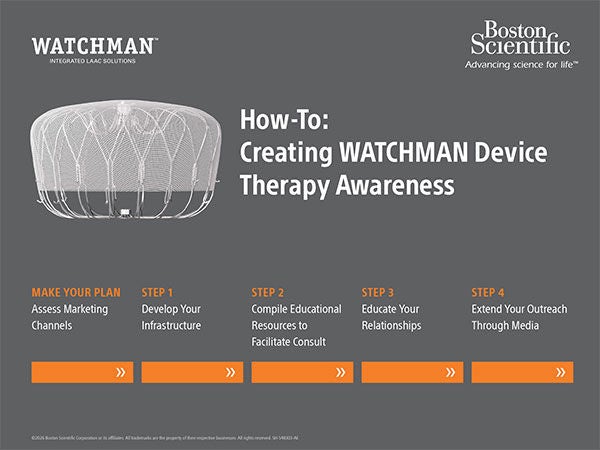 Screenshot of WATCHMAN therapy awareness guide