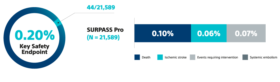 Ein Kreis umgibt das Sicherheitsergebnis von 0,20 % für das WATCHMAN FLX Pro.