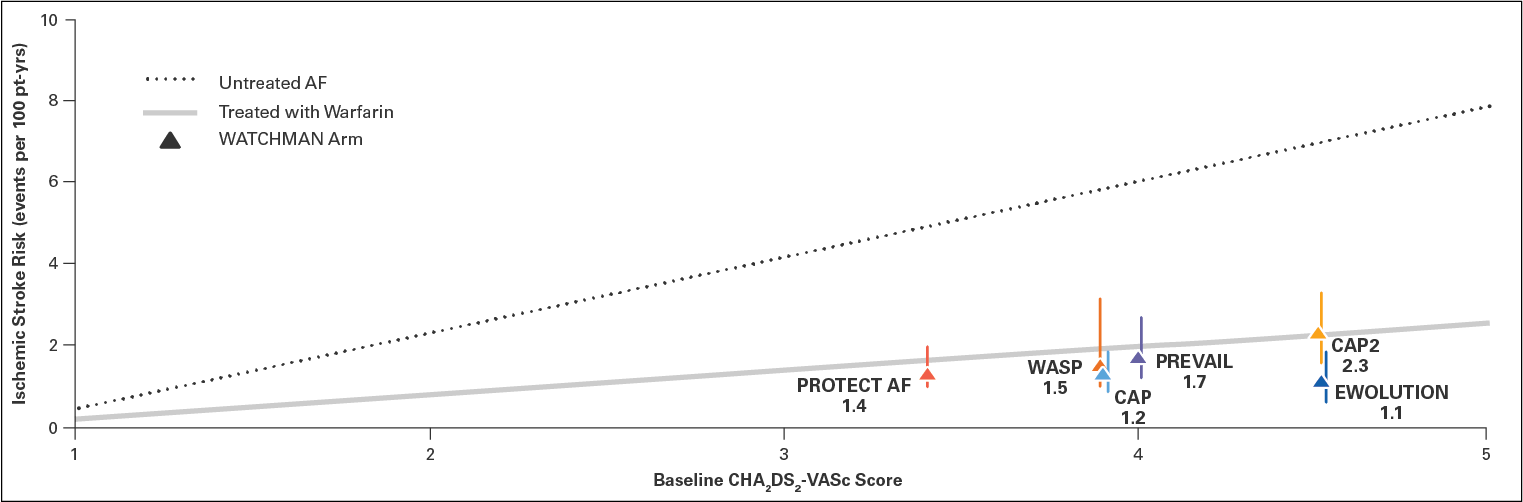 WATCHMAN Clinical Evidence Efficacy Baseline Chart