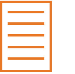Orange document icon.