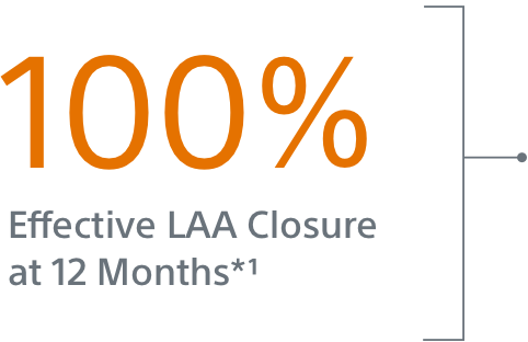 100% Effective LAA Closure at 12 Months