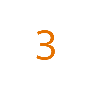 orange number three in white circle