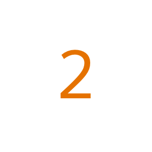 orange number two in white circle