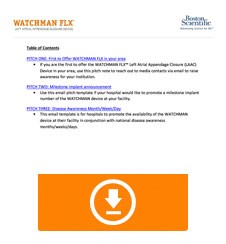 WATCHMAN FLX  Implanters: Media Pitch Template