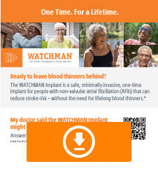 WATCHMAN Patient CARE Card with QR Code