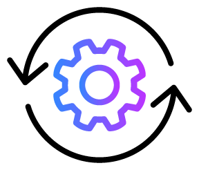 Icon of a wheel that turns efficiently.