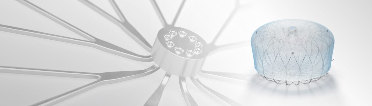 Images of the WATCHMAN FLX Pro implant on a gray backgroun